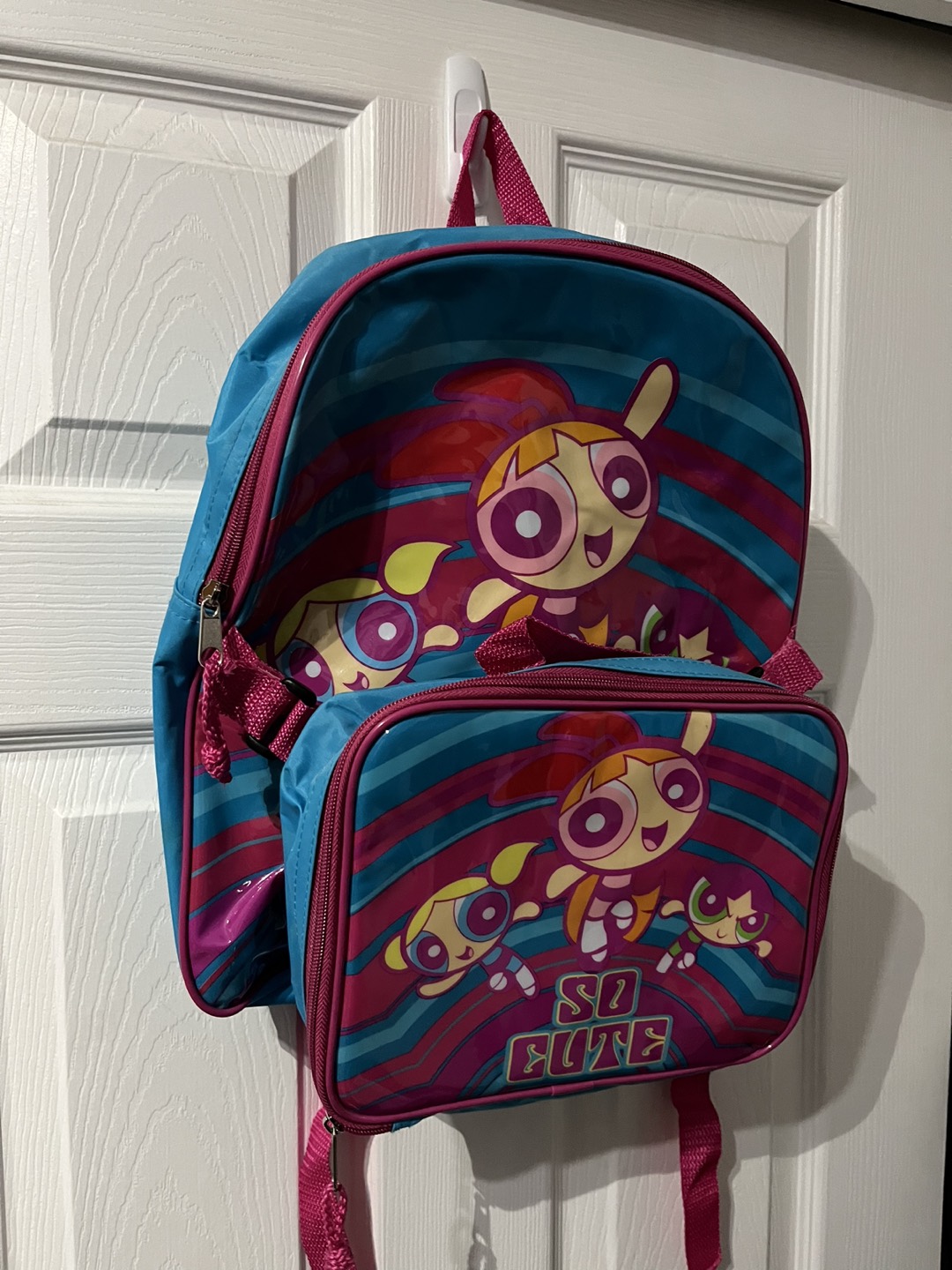 Vintage Power Puff Girls Cartoon Network 2003 bag + lunchbox image indicator(2)