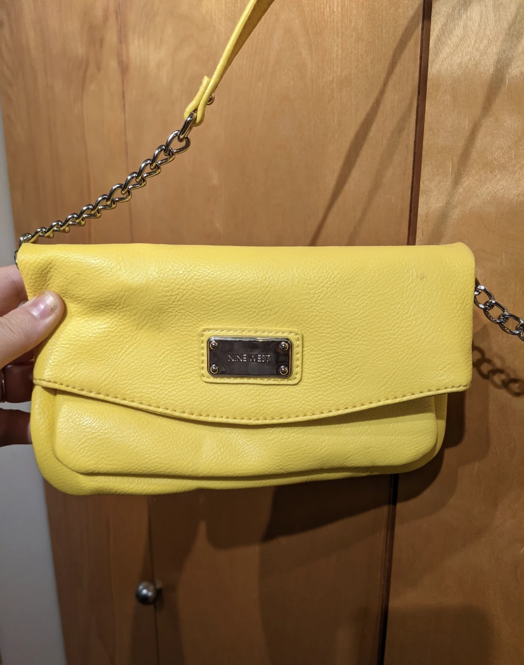 Yellow Nine West purse