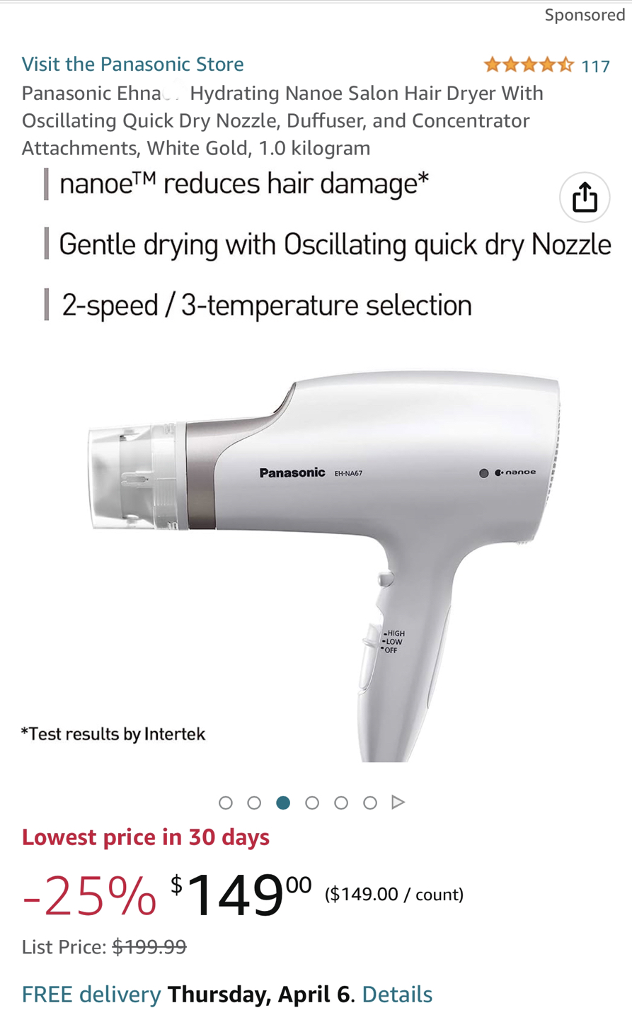 Panasonic Nanoe Hydrating hair dryer - photo 3