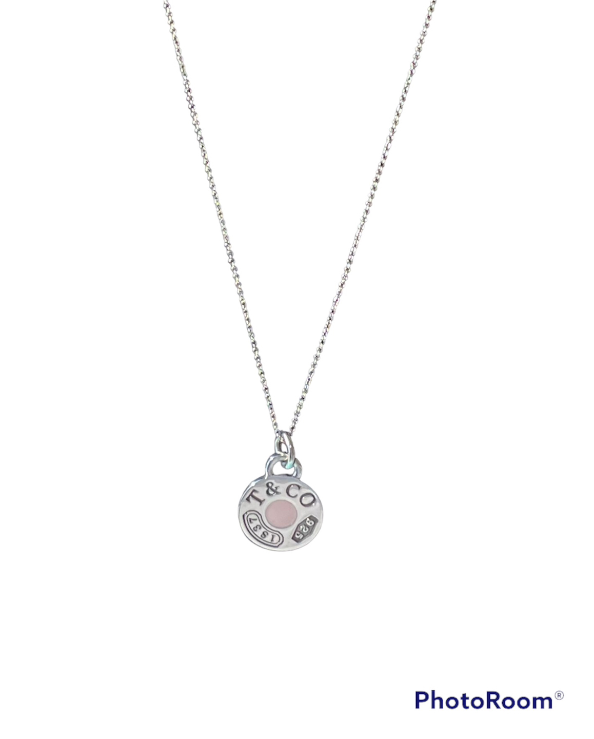 Tiffany & Co. 1837 Pink Enamel Dot Necklace