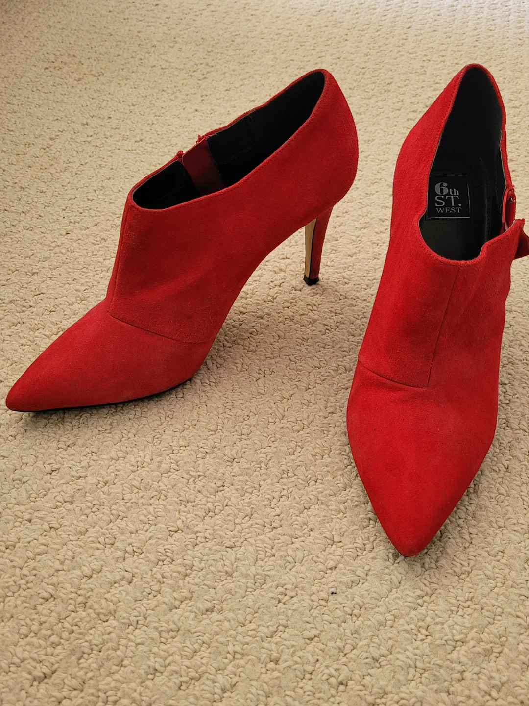red booties - size 7.5 thumbnail
