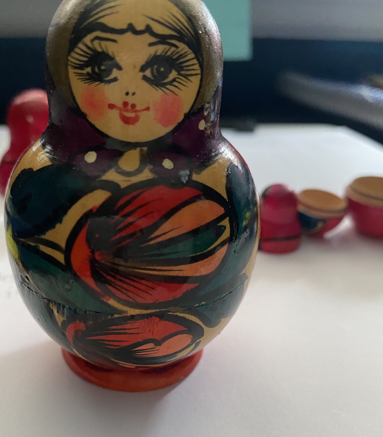 5pcs. Traditional Nesting Dolls are handmade and hand-painted image indicator(7)