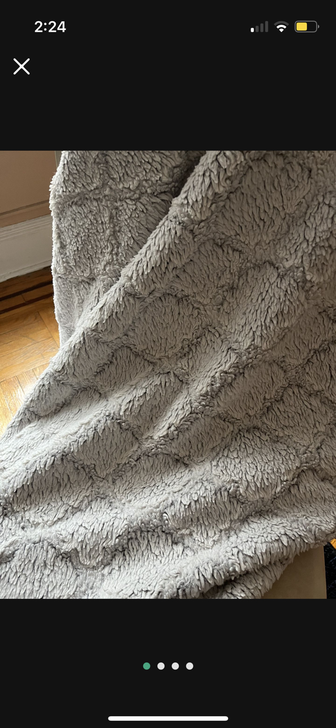 Gray multi throw blanket