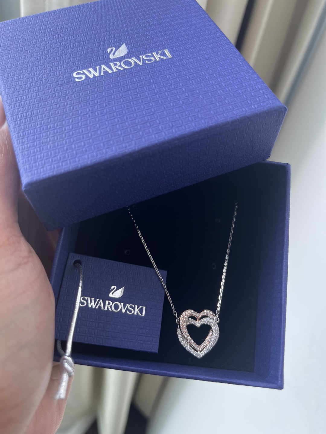 Swarovski Infinity necklace
Heart, White, Mixed metal finish thumbnail