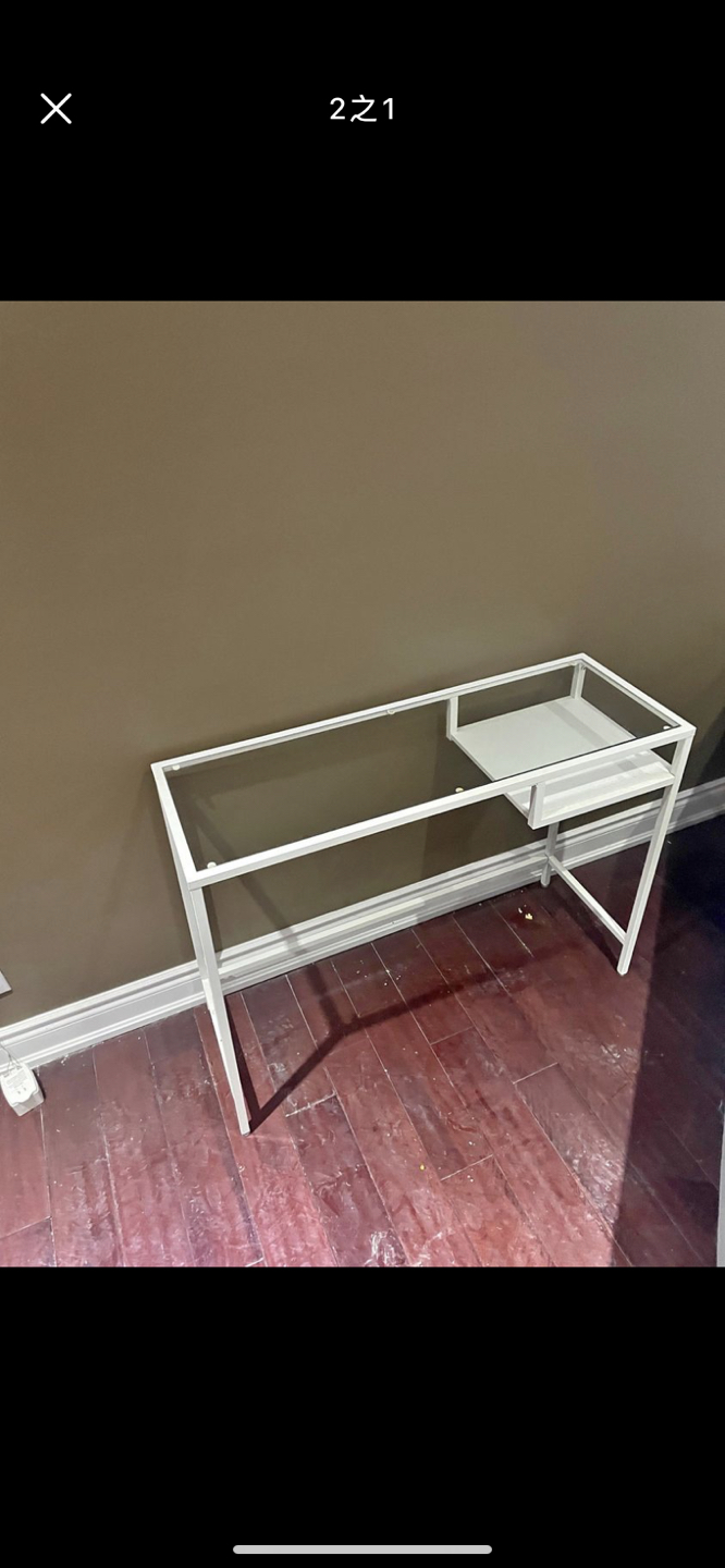 White glass table IKEA - photo 2