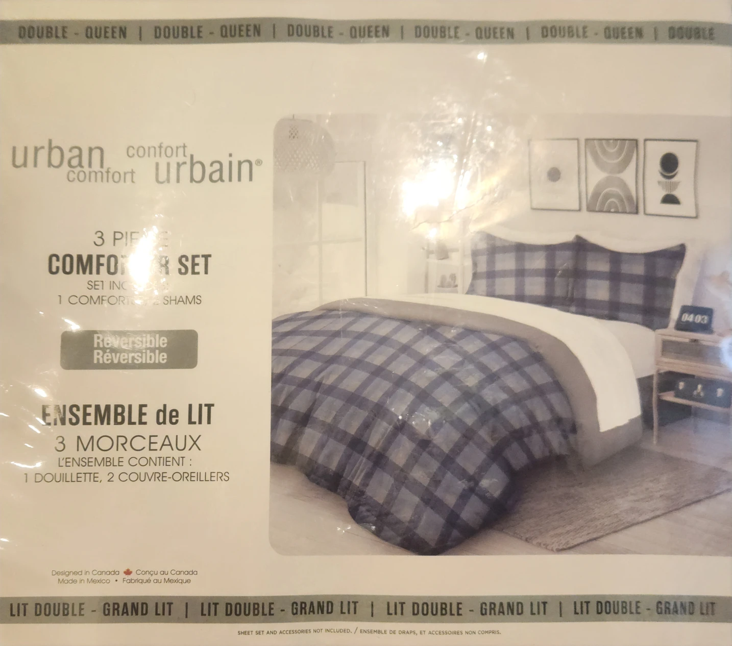 3 piece Double to Queen Comforter set