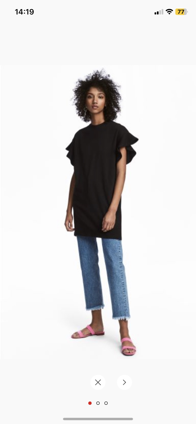 Short Frill Sleeved Tee Shirt Dress thumbnail