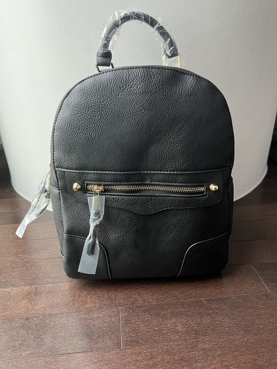 Mini Faux Leather Backpack