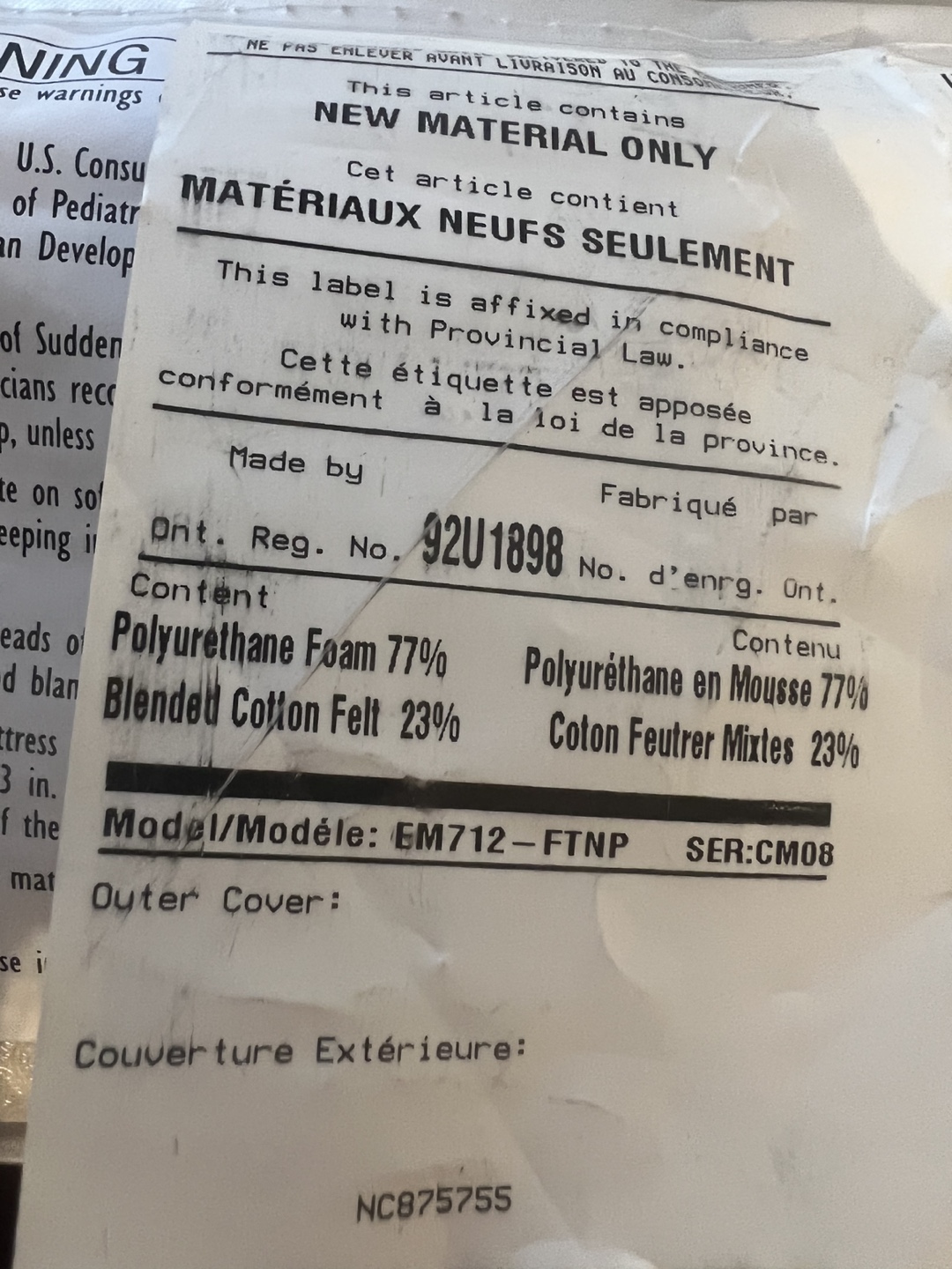 Cot mattress - photo 3