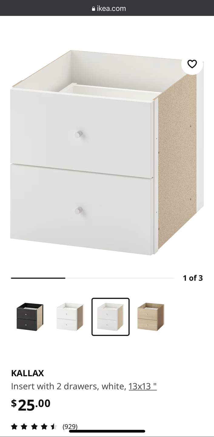 KALLAX insert with 2 drawers (IKEA)