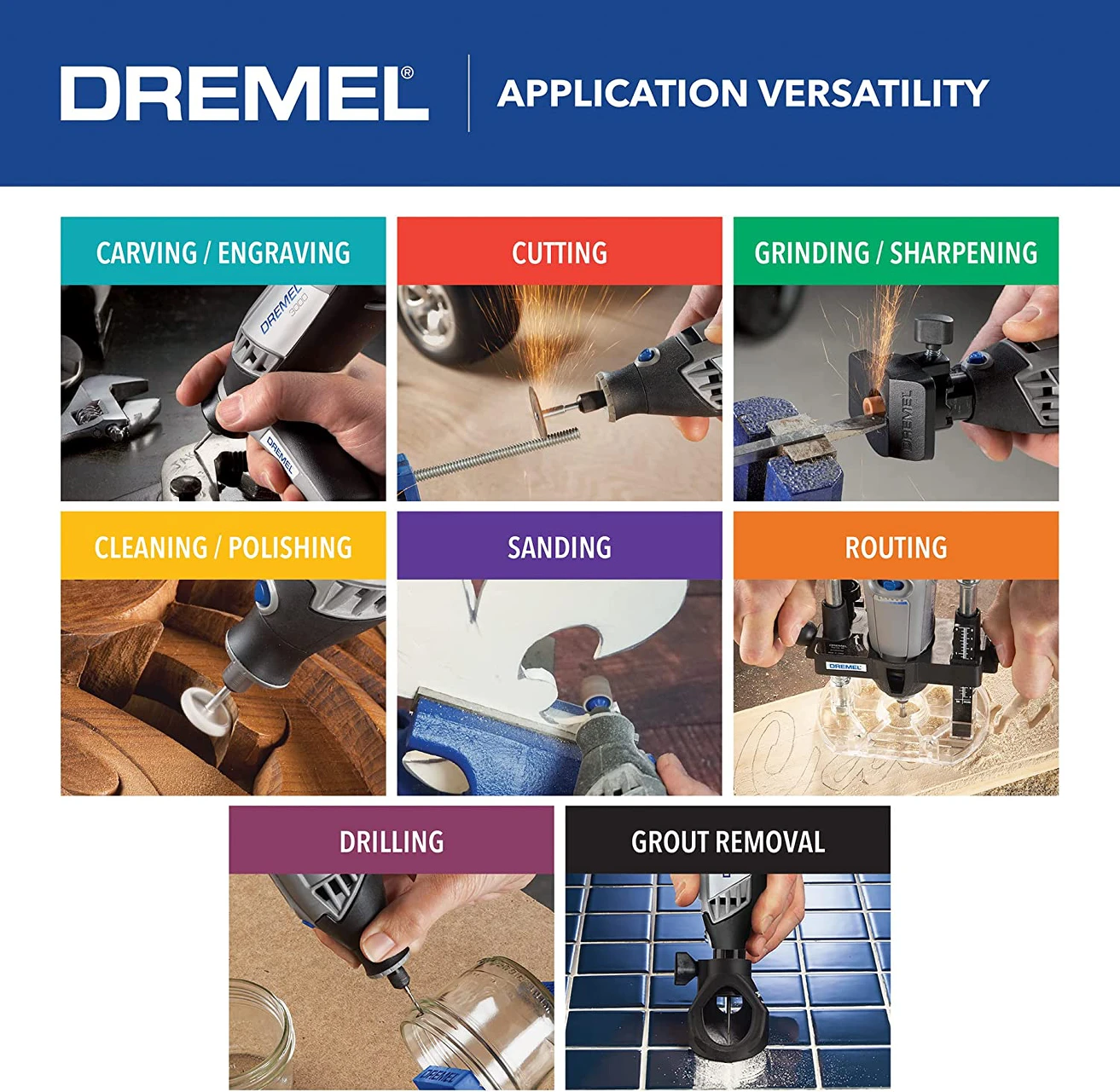 Dremel 3000-1/24 Variable Speed Rotary Tool Kit - 24 Accessories - photo 5