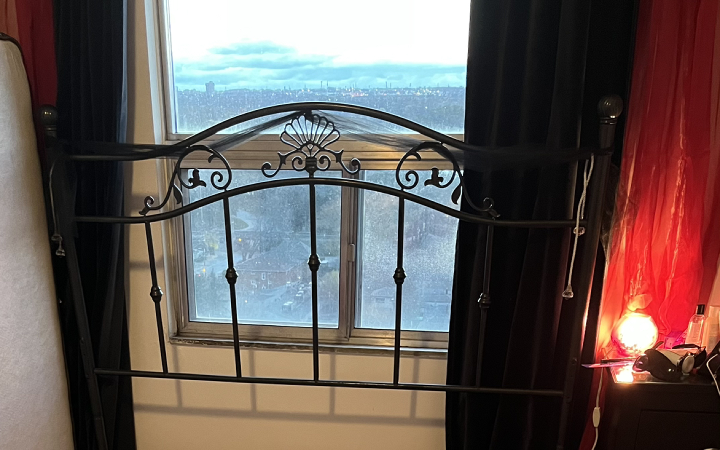 Queen metal headboard thumbnail