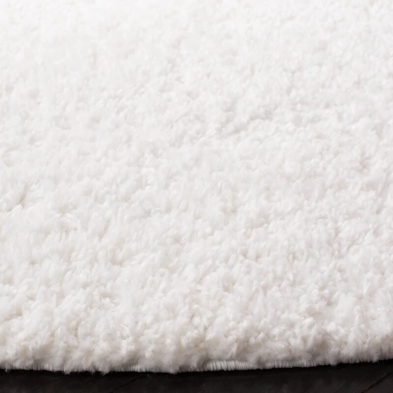 Round 3' White Shag Rug - photo 5