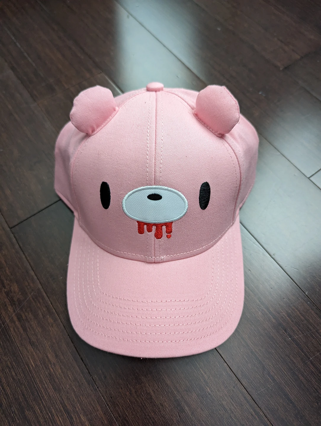 Gloomy Bear Big Face Snapback Hat With Ears