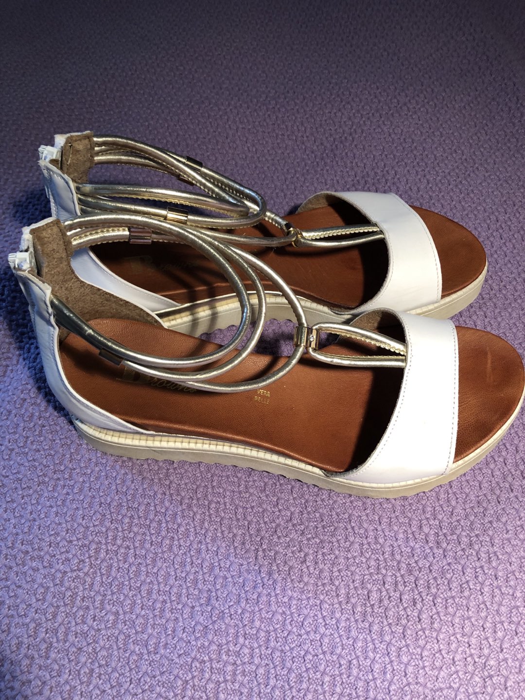 Browns Wedge Sandals White-Gold US8.5 image indicator(2)
