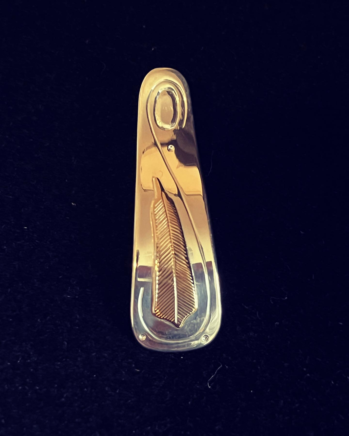 Silver Pendant with 14k yellow gold thumbnail