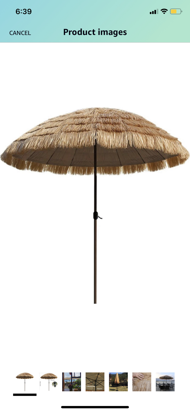 Straw Tiki Garden Patio Beach Umbrella - photo 5