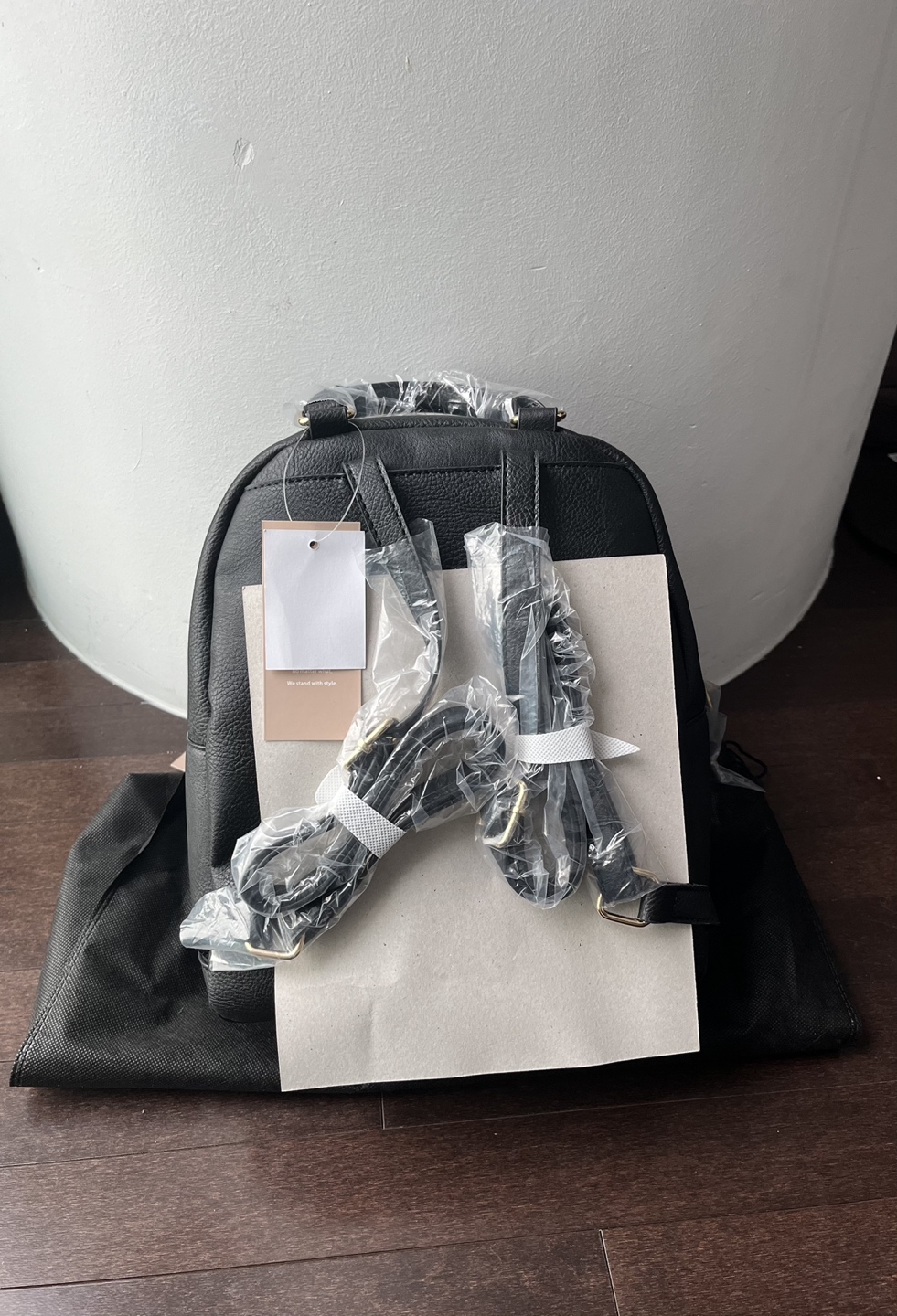 Mini Faux Leather Backpack - photo 2