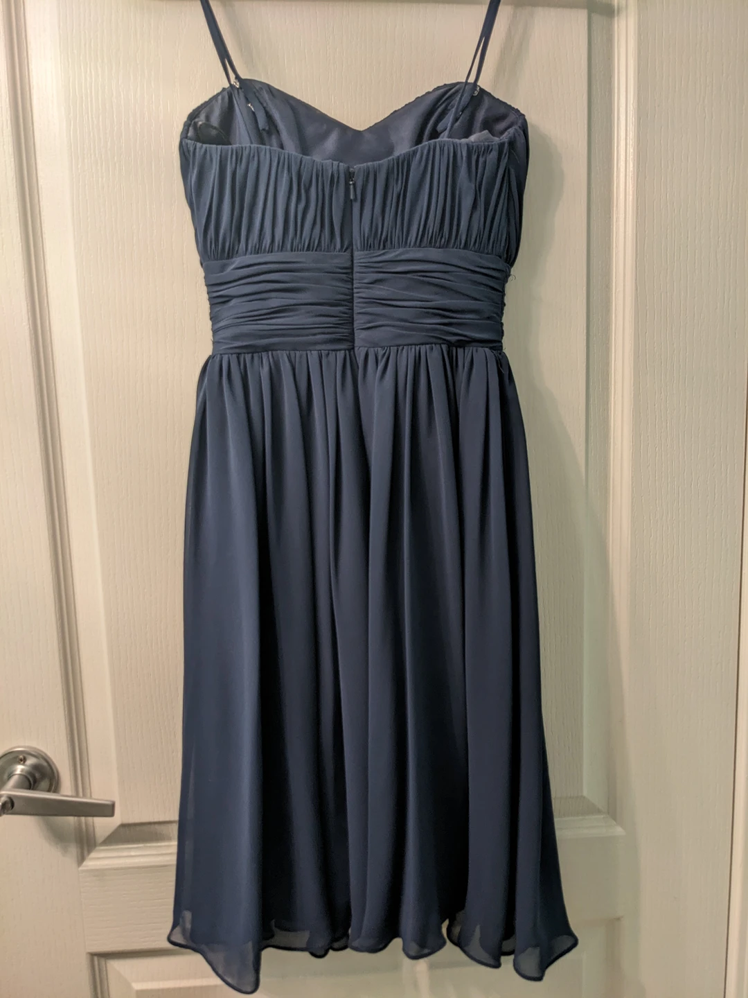 Navy Blue Chiffon Bridesmaid / Prom / Party Dress - photo 2
