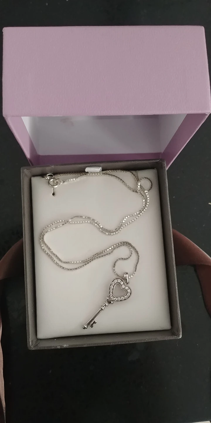 Heart Key Pendant Necklace (Like New) - photo 2