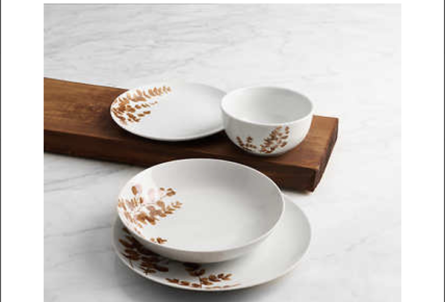 TRUDEAU Porcelain Dinnerware Set, 24-piece - photo 3