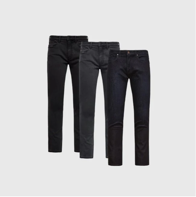 Straight Fit Comfort Jeans x 3