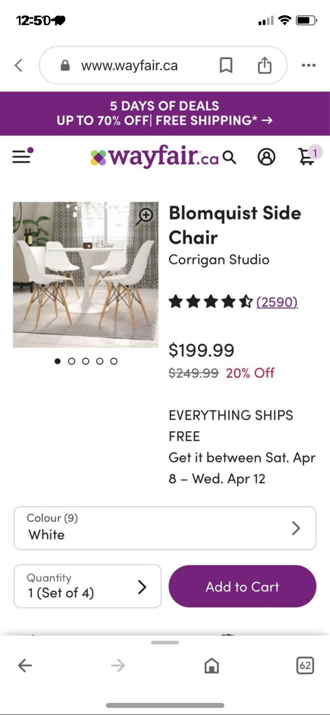 2 Eiffel Chairs thumbnail