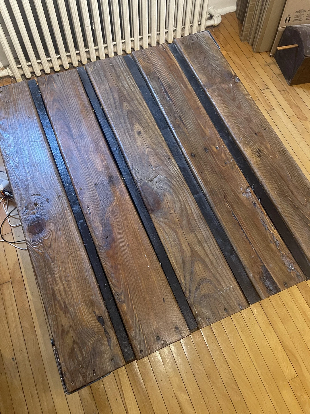 Homemade table with wheels - photo 3