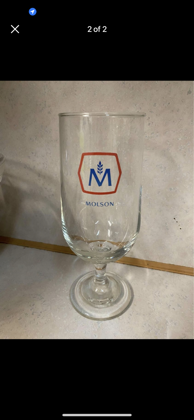 10 vintage 12oz Molson beer glasses - photo 2