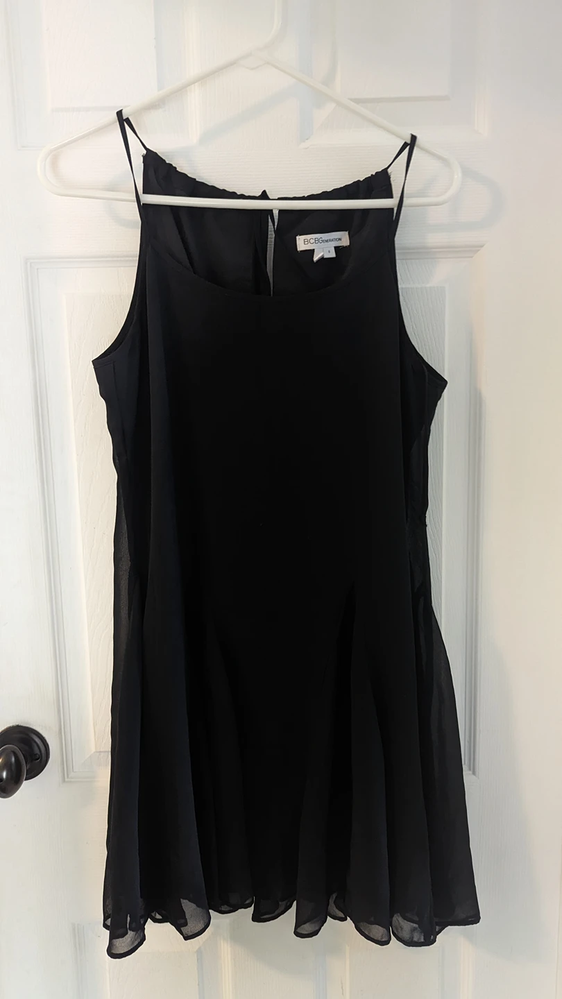Black Flouncy Dress BCBG Size 6 thumbnail