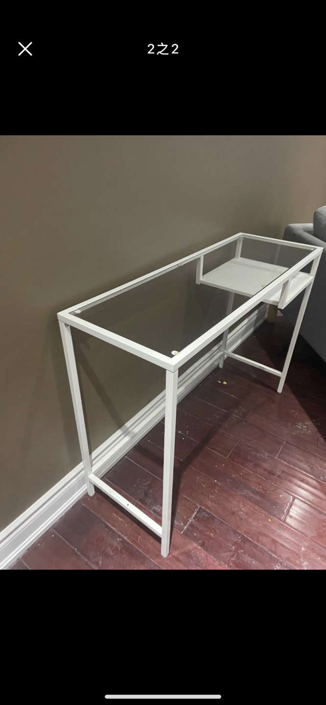 White glass table IKEA
