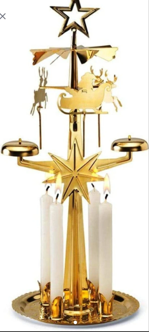 Christmas Santa Chimes With Candles thumbnail