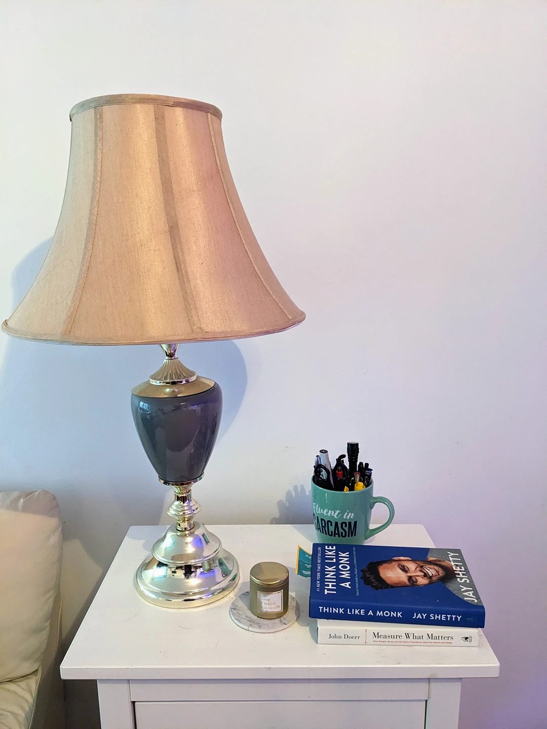 Gold+grey lamp