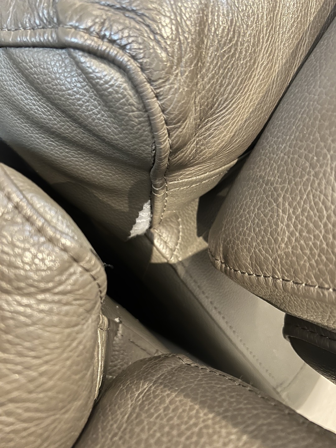 Leather adjustable headrest sofa - photo 5