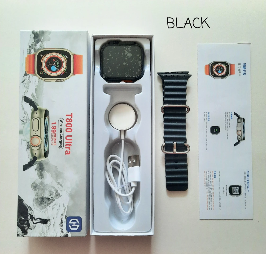 T800 Ultra Smartwatch Sports Monitor for Adults/Teens thumbnail