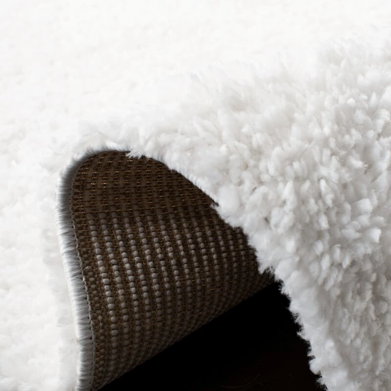 Round 3' White Shag Rug - photo 2