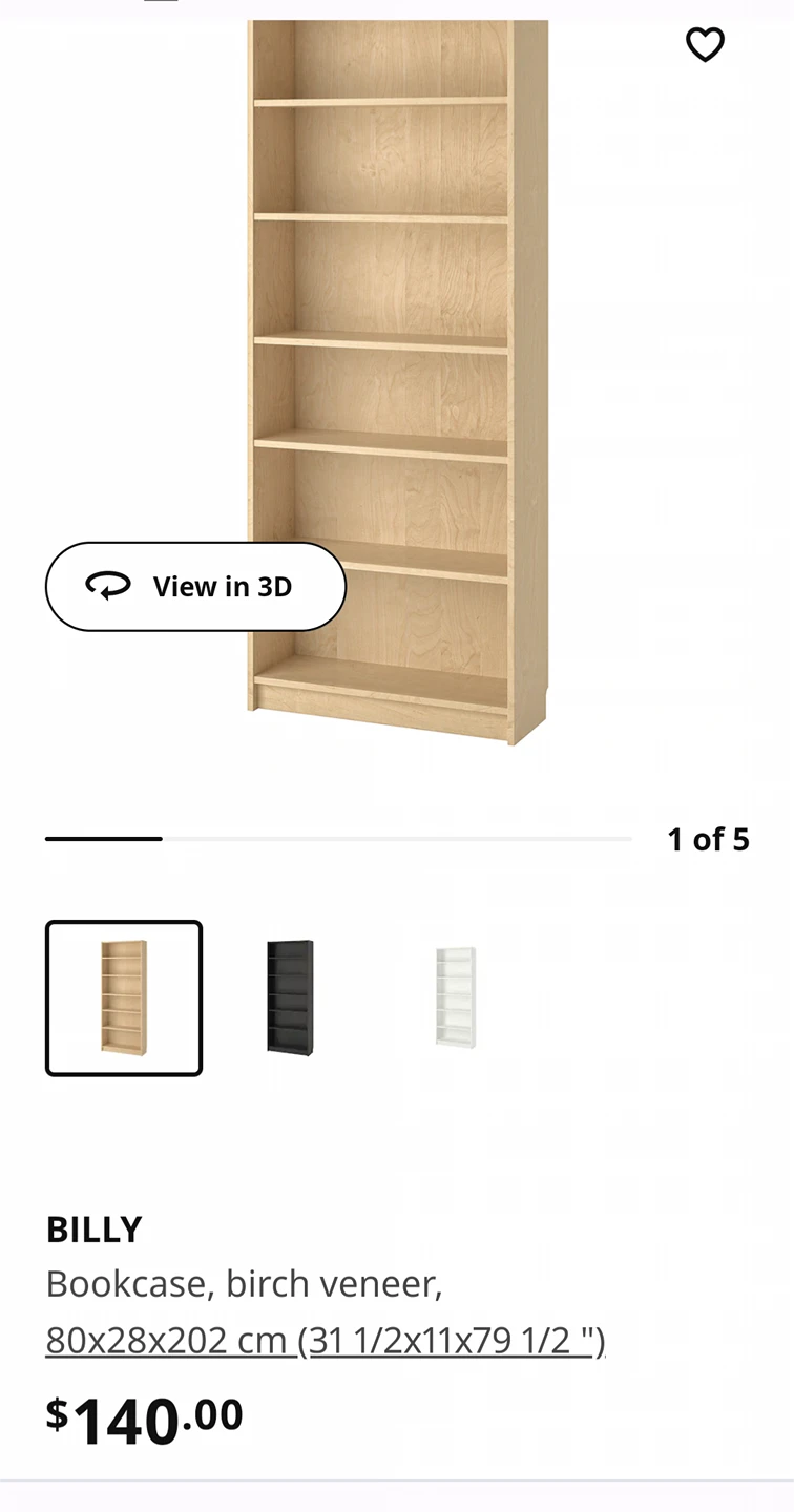 IKEA Billy bookcase birch veneer - photo 2