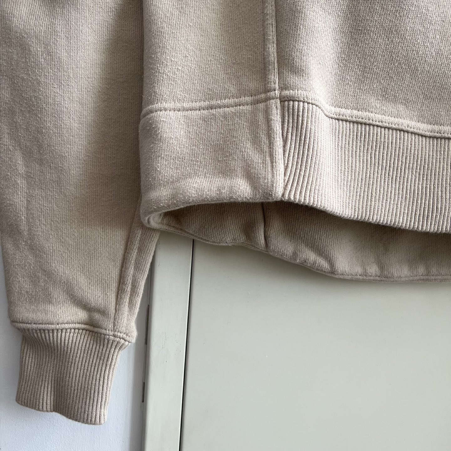 Beige dropped shoulder hoodie image indicator(7)