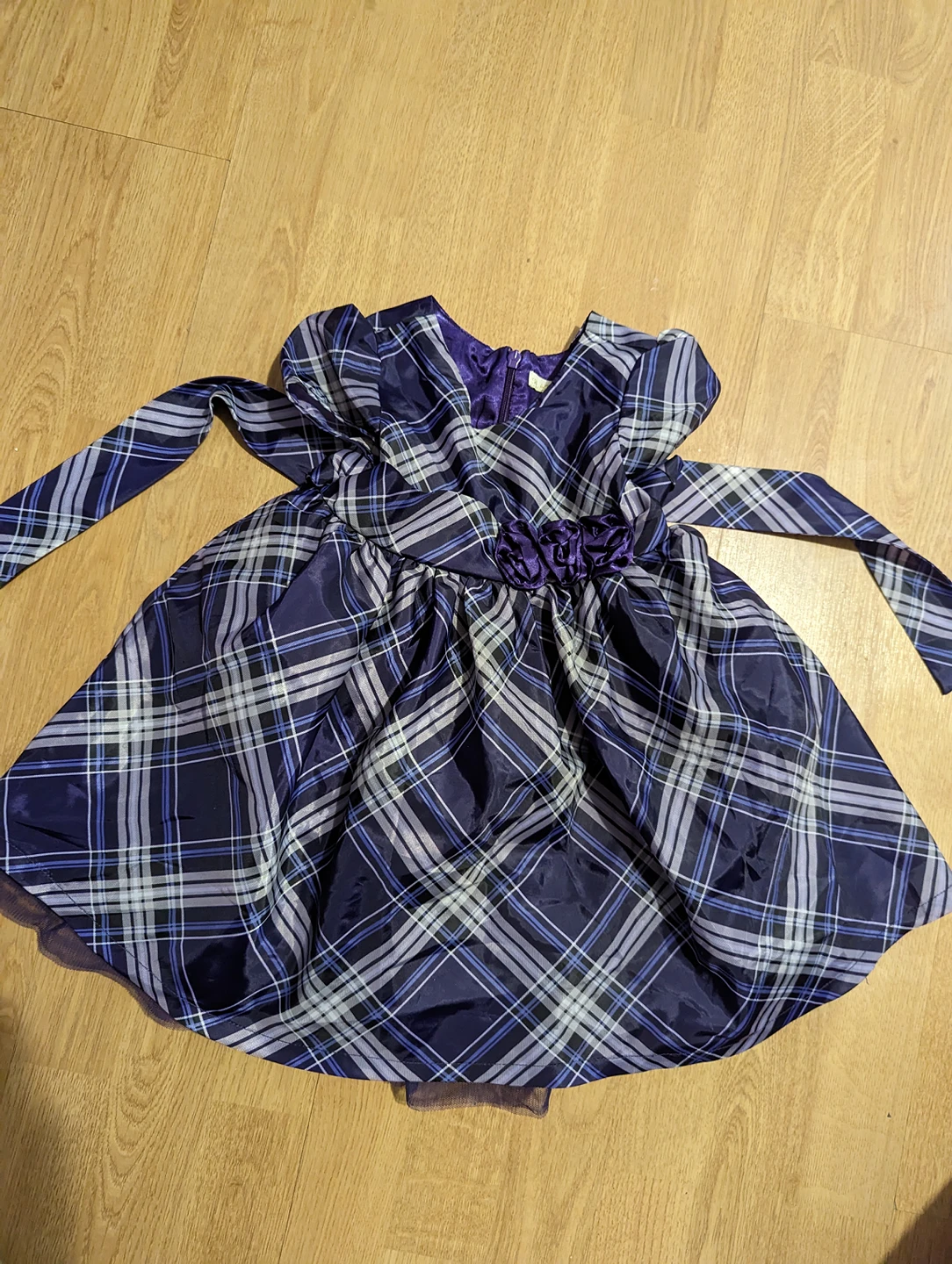 Purple Plaid 2T Dress thumbnail