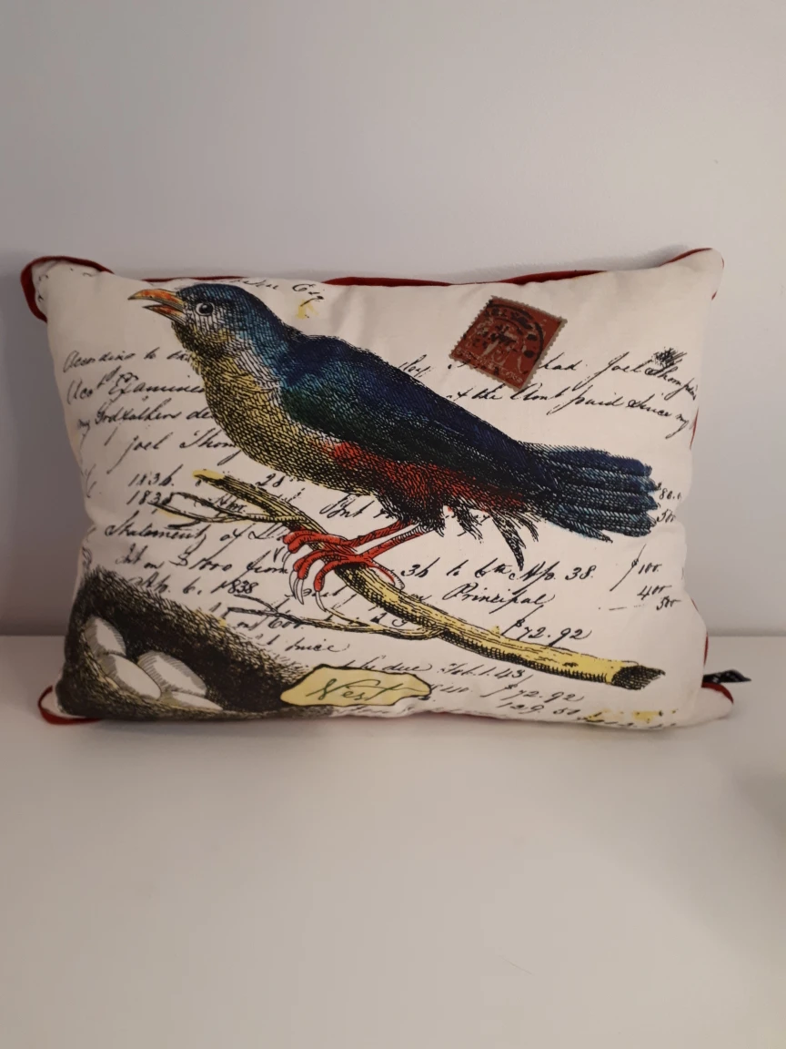 Large Bird Throw Cushion Decor