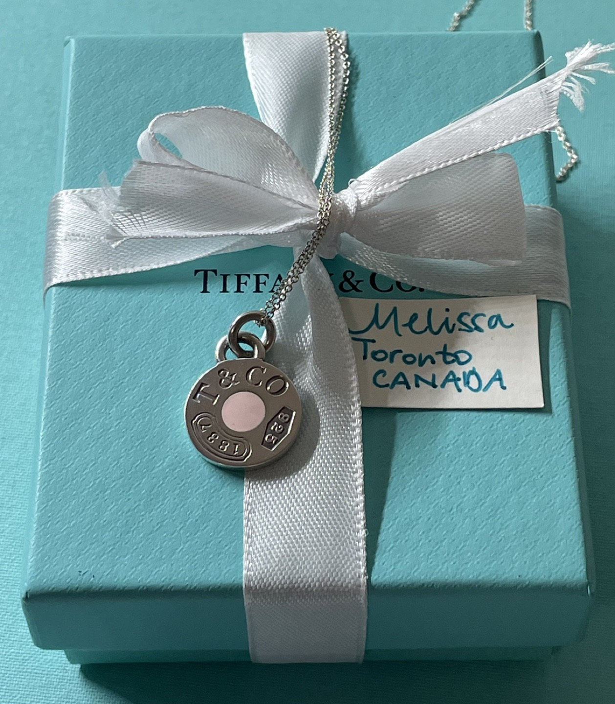 Tiffany & Co. 1837 Pink Enamel Dot Necklace - photo 4