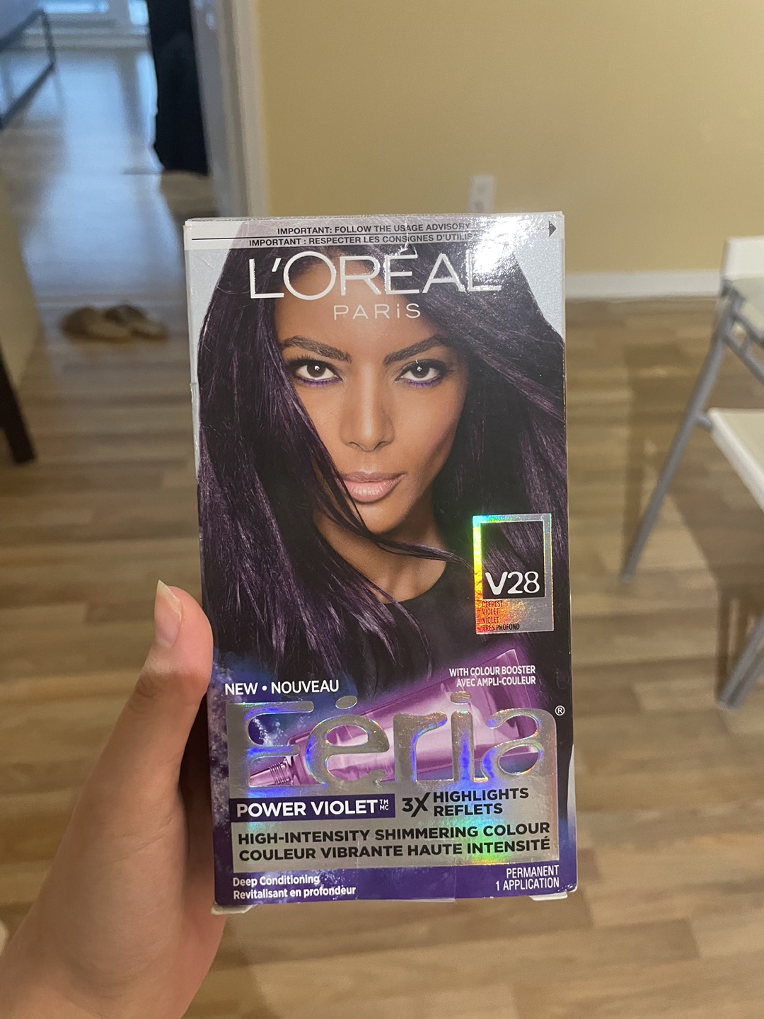 Violet hairdye