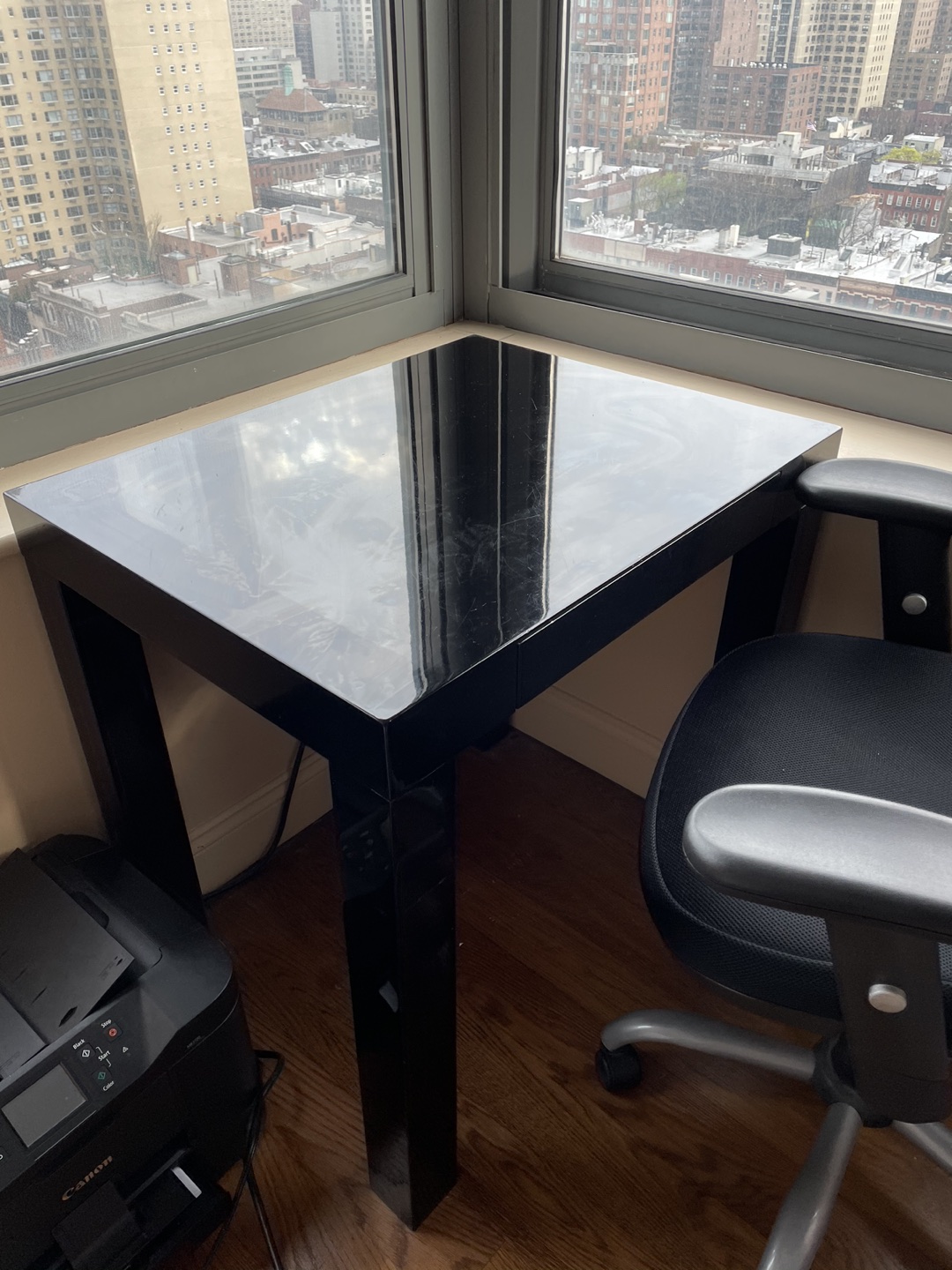 Black Lacquer Desk with Chair- both for $50