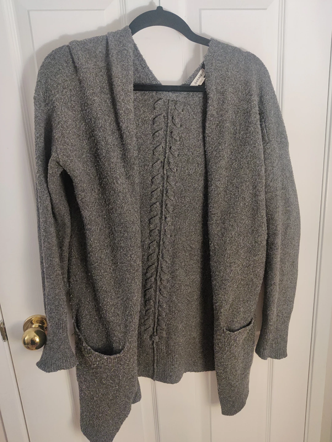 garage cardigan grey knit thumbnail