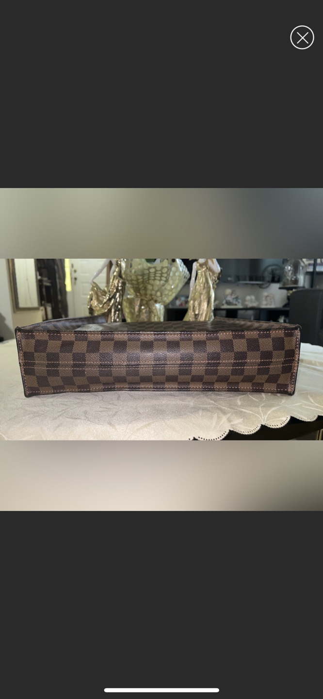 Authentic Louis Vuitton Sac Plat Damier Ebene - photo 5