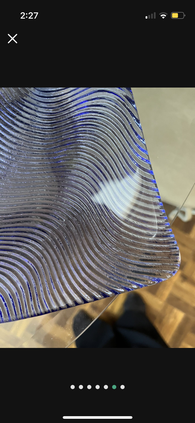 Like new Beautiful glass server plates - photo 2