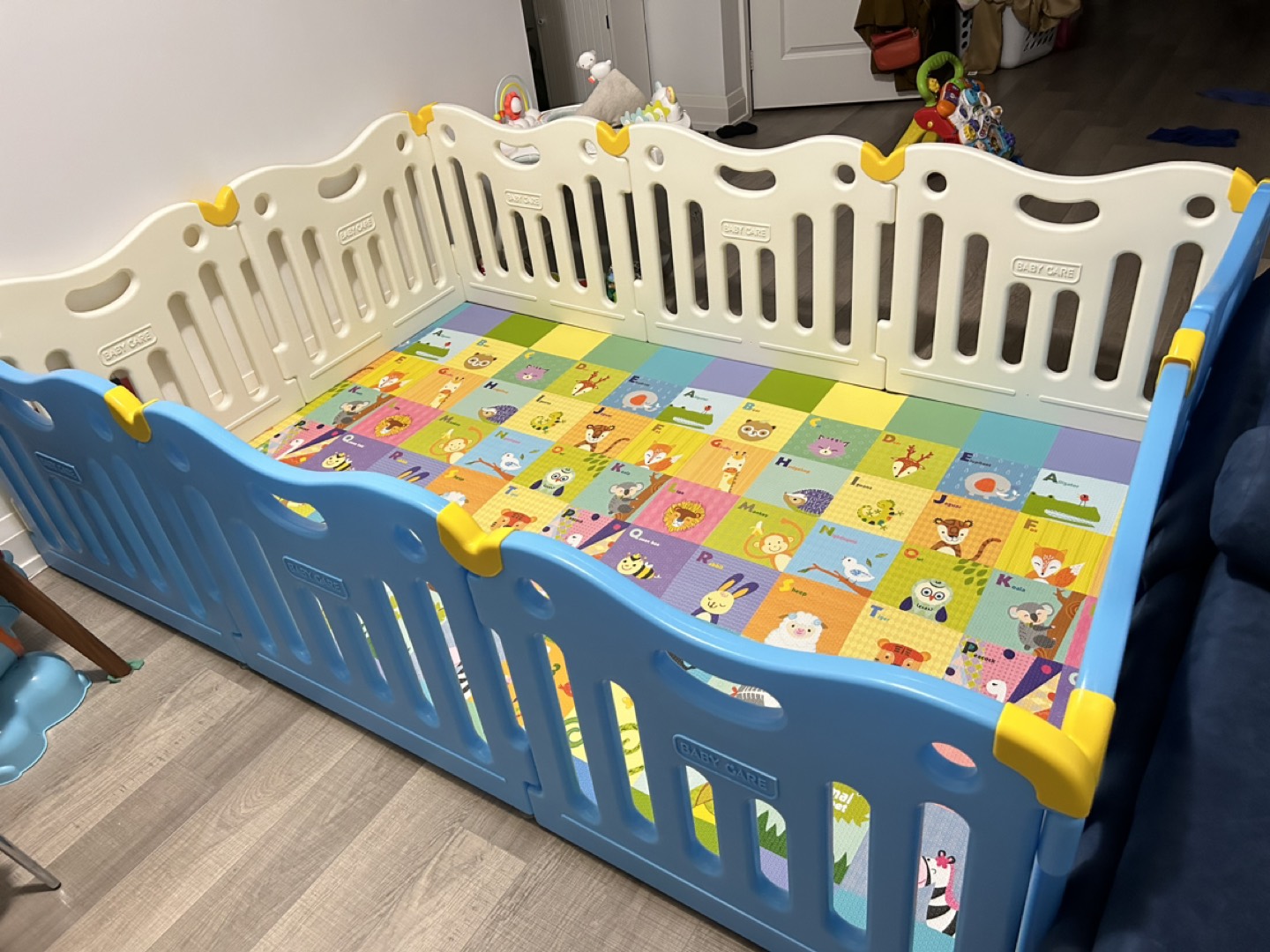 Baby care playpen with large size playmat - photo 3