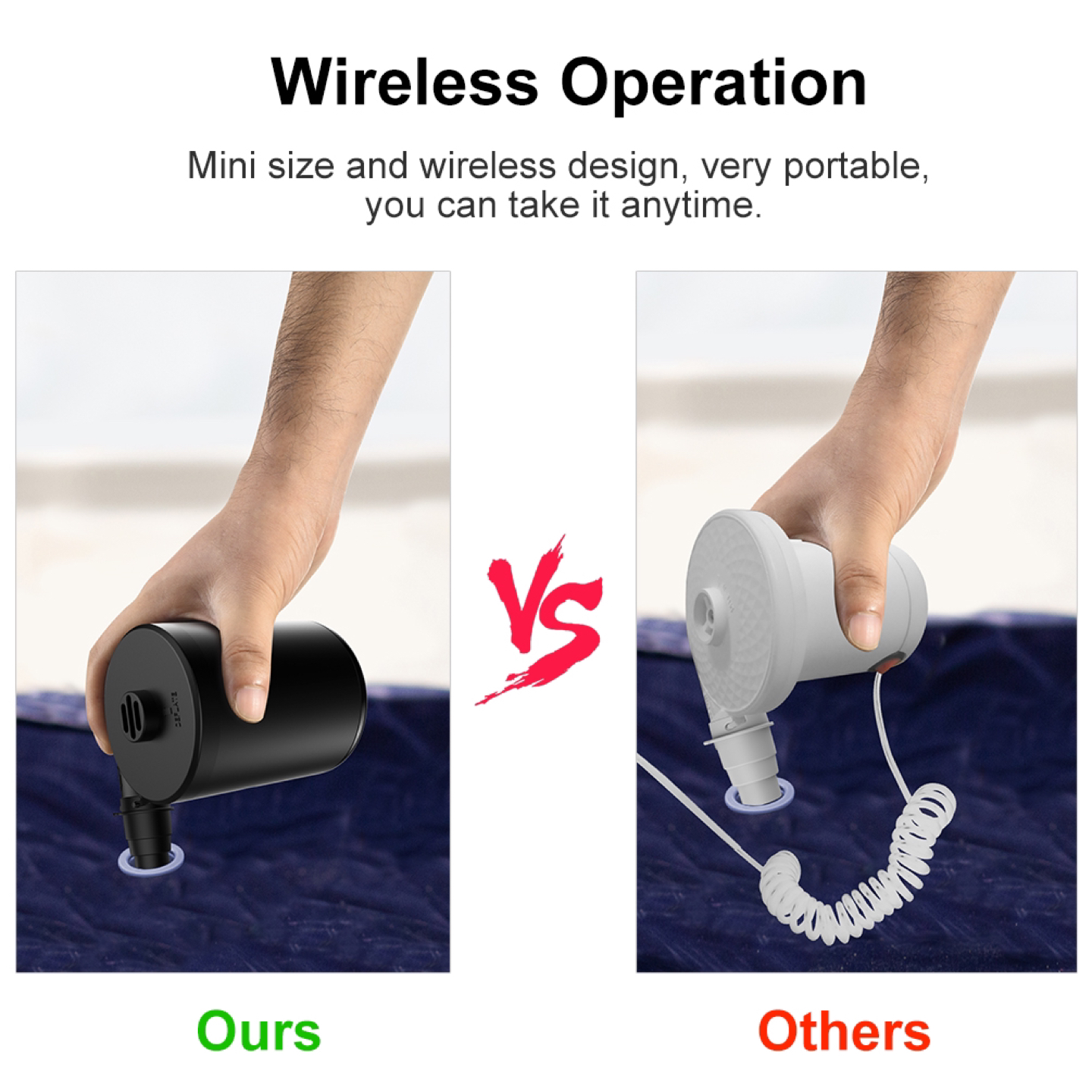 Rechargeable Air Pump Electric Air Pumps Quick-Fill image indicator(2)