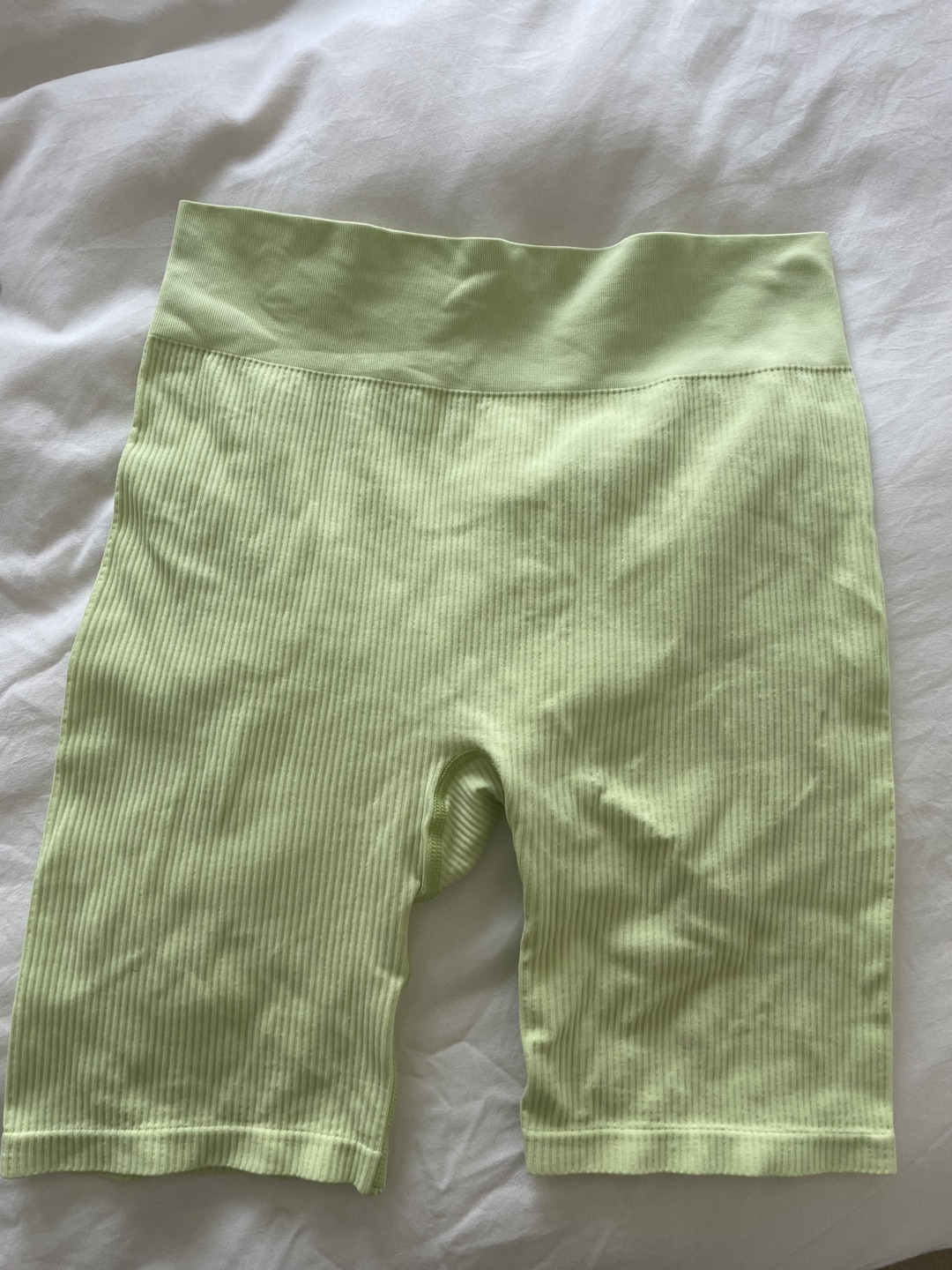 Green biker shorts