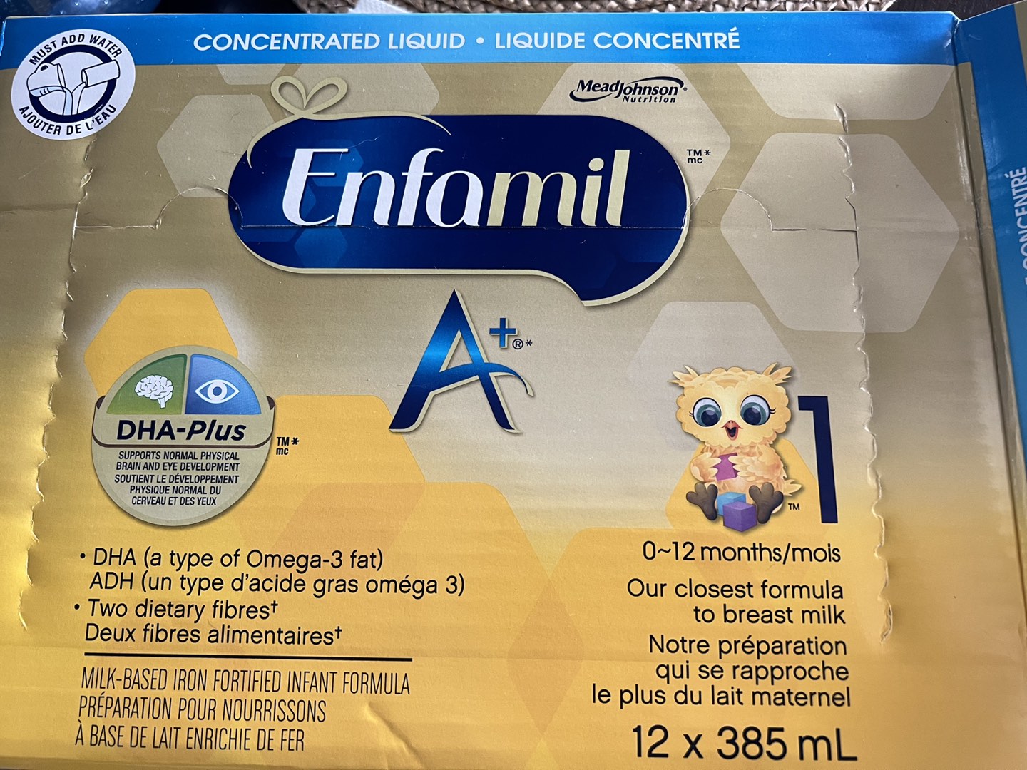 Enfamil liquid 7cans left unused.